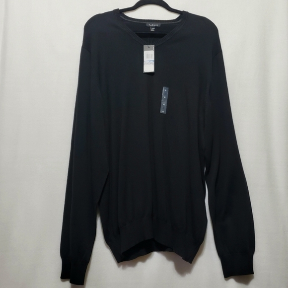 Black V Neck Sweater* 100% Cotton *NWT* Sz XL * - Picture 4 of 6